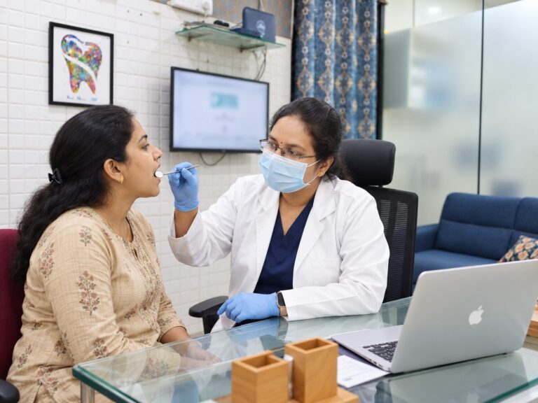 Dr. Divya examining a patient